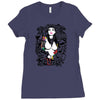 girl snake skull Ladies Fitted T-Shirt