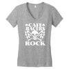 biker t shirt cafe racers ton up boys rockers greasers rock Women's V-Neck T-Shirt