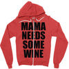 mamma needs some vino divertente Zipper Hoodie