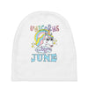 unicorns are born in june cute unicorn Baby Beanies