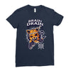 brain drain fox Ladies Fitted T-Shirt