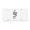snake red black License Plate