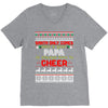 Santa Only Comes Once A Year Papa Is Always Here To Cheer V-Neck Tee