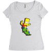 skater bart Women's Triblend Scoop T-shirt