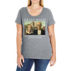 Grant Wood American Gothic Ladies Curvy T-Shirt
