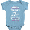 Warning I Belong To A Trucker Baby Onesie