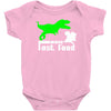dino fast food  fun Baby Onesie