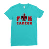 deadpool fuck cancer Ladies Fitted T-Shirt