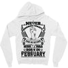 Never Underestimate Dog Rescuer Who Was Born February Zipper Hoodie