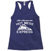 all aboard hot mess express train Racerback Tank