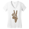 peace to africa Women's V-Neck T-Shirt