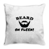mens beard Throw Pillow