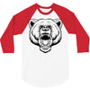 angry bear head 3/4 Sleeve Shirt