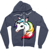 rainbow unicorn Zipper Hoodie