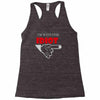 i'm with this idiot funn Racerback Tank