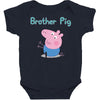 peppa pig brother pig Baby Bodysuit