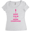 keep calm and drink champagne Women's Triblend Scoop T-shirt