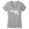 detroit smoking gun Women's V-Neck T-Shirt