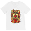 deer and monster V-Neck Tee