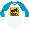 as seen on cctv chav rude,funny,cool,modern,fun 3/4 Sleeve Shirt