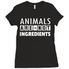 Animals Are Not Ingredients Ladies Fitted T-Shirt