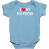 i love my boy friend Baby Onesie
