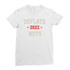 deflate deez nuts Ladies Fitted T-Shirt
