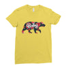Floral Baby Bear Ladies Fitted T-Shirt