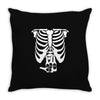 beer belly xray skeleton funny Throw Pillow