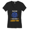police mom  i rised mine. Women's V-Neck T-Shirt