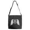 letter d with wings Adjustable Strap Totes