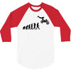 evolution of a biker dirt bike mx motocross t shirt men 3/4 Sleeve Shirt