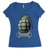 hand grenade military army Women's Triblend Scoop T-shirt