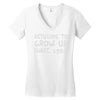 refusing to grow up since 1984 Women's V-Neck T-Shirt