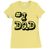 new dad number one 1 dad Ladies Fitted T-Shirt