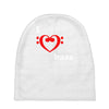 i love heart bass guitar music Baby Beanies
