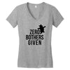 zero bothers given Women's V-Neck T-Shirt