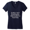 surely not everybody was kung fu fighting Women's V-Neck T-Shirt