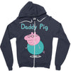 peppa pig  daddy pig Zipper Hoodie