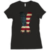 jake paul x american flag Ladies Fitted T-Shirt