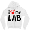 i love my lab labrador Zipper Hoodie