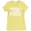mommin' ain't easy Ladies Fitted T-Shirt