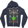 smoke weed every christmas Zipper Hoodie