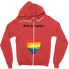 Worth The Wait Rainbow Zipper Hoodie