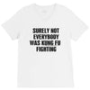 surely not everybody was kung fu fighting black color V-Neck Tee