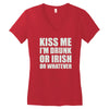 kiss me i'm drunk or irish Women's V-Neck T-Shirt