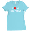 i love my boy friend Ladies Fitted T-Shirt
