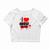 i love house music t shirt men logo3 new t shirt clothing design men Crop Top