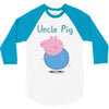 peppa pig uncle pig 3/4 Sleeve Shirt