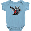 rocket vintage cartoon style Baby Onesie